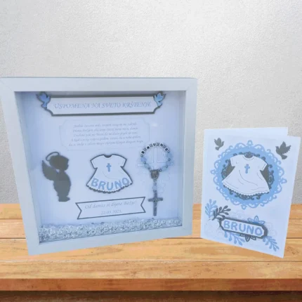PERSONALIZIRANI OKVIR ZA KRŠTENJE I ČESTITKA (VIŠE BOJA)