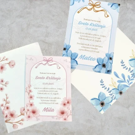 POZIVNICA ZA KRŠTENJE - FLOWER
