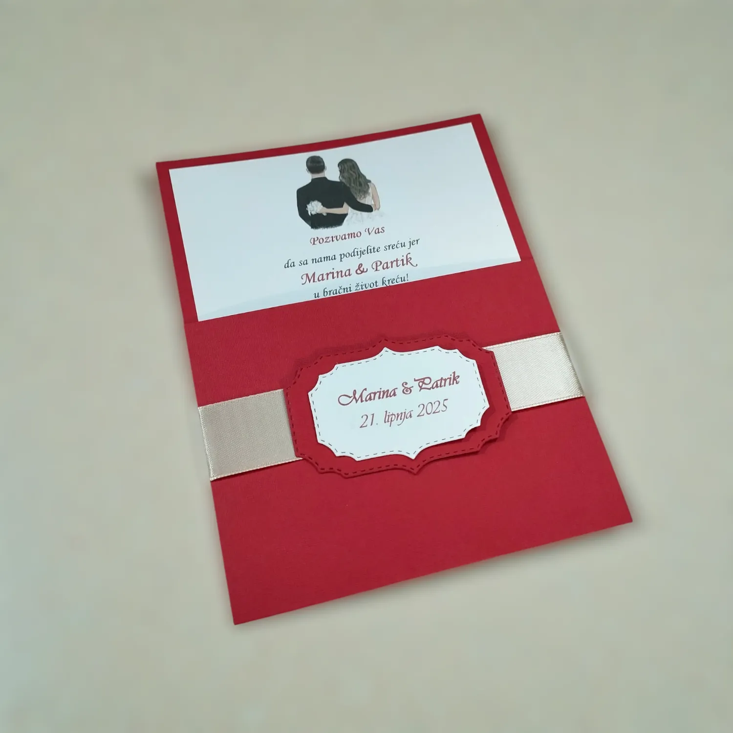 POZIVNICA _ ZAHVALNICA ZA VJENČANJE - ROMANTIC